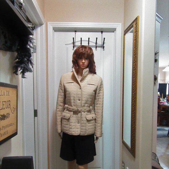Ladies size Small biege coat Giacca - Picture 5 of 7